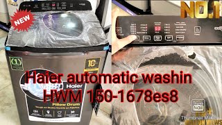 How to use Haier automatic washing machine HWM 1501678es8 15kg operate Karne ka tarika [upl. by Llenwahs]