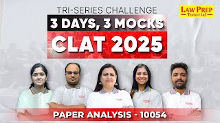 TRISeries Challenge for CLAT 2025  Day 3 Mock Paper Analysis [upl. by Ilhsa]