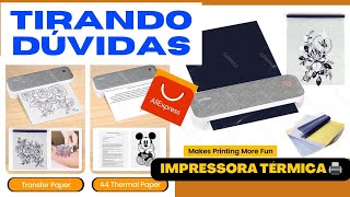 Tirando dúvidas sobre Impressora Térmica 🖨️ Aliexpress🔴qual papel usar  Faz realismo🤔 [upl. by Iclehc440]