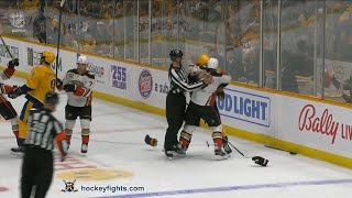 Radko Gudas vs Jeremy Lauzon Nov 14 2023 [upl. by Enale]