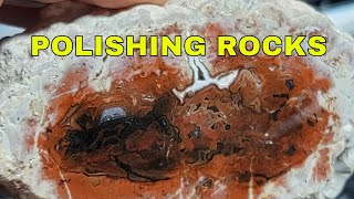 Hand Polishing Petrified Wood  How to Polish Rocks on the Cheap  Polishing Rocks 1 [upl. by Tarrant541]