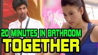 Bigg Boss  Gauhar Khan amp Kushal Tandon locked themselves in the BATHROOM [upl. by Jasper891]