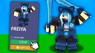 I became the FREIYA KIT in Roblox Bedwars [upl. by Onairpic]