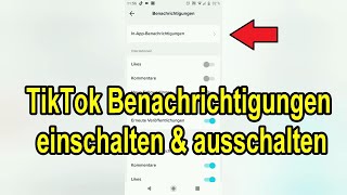 TikTok Benachrichtigungen einschalten amp ausschalten  TikTok Nachrichten aktivieren amp deaktivieren [upl. by Inek]