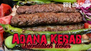 Adana Kebap Original Rezept  Adana Kebab mit Zwiebelsalat  Türkische Grillrezepte [upl. by Gnirps]