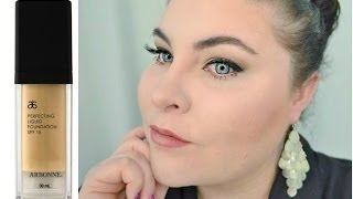 Arbonne Foundation Review  Contouring amp Highlighting Tutorial  How to cover dark circles [upl. by Yettie]