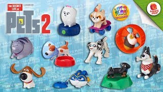 2016 McDONALDS THE SECRET LIFE OF PETS MOVIE WORLD SET 11 HAPPY MEAL TOYS PLUSH COLLECTION UK USA [upl. by Quincey]