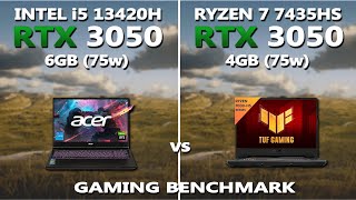 RTX 3050 4GB vs 6GB Gaming Benchmark Test  ASUS TUF A15 vs ACER ASPIRE 7 Gaming Test  RTX 3050 [upl. by Skylar669]