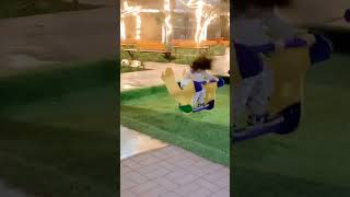 Girl Goes Crazy On Playground Spring Ride [upl. by Dewain]