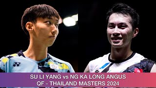 Su Li Yang 蘇力揚 vs Ng Ka Long Angus  Badminton Thailand Masters 2024 [upl. by Jacquet]