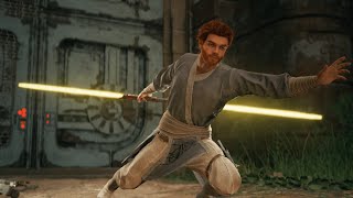 CRAZY Double Bladed Lightsaber Finishing Moves in Jedi Survivor [upl. by Down96]