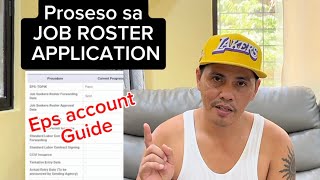 JOB SEEKERS ROSTER APPLICATION PROCEDURE SA EPS ACCOUNT 2024 [upl. by Torras]