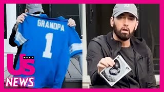 Eminem Surprises Fans Hailie Jades Pregnancy Announcement in New Temporary Video [upl. by Laufer]