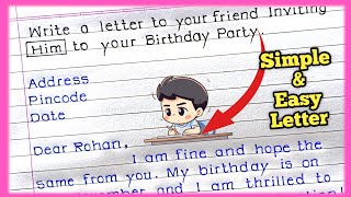 Prepare a Formal Invitation Card to Invite Your friends and relatives on your 14th birthday [upl. by Hpseoj]