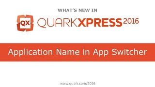 QX2016 Application Name in App Switcher [upl. by Arrik248]