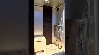 Next level recirculating shower system in this beautiful camper van vanliving rvlife [upl. by Raybin616]