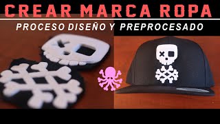 CREAR MARCA ROPA GORRAS  VINILO CORTE FLOCADO SISER CALAVERA [upl. by Cassi]