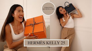 HERMES UNBOXING Kelly 25 History How I Got it Price History Review  More [upl. by Noam714]