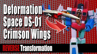 Reverse Transformation Deformation Space DS 01 Crimson Wings Rock FX Review [upl. by Bloomer]