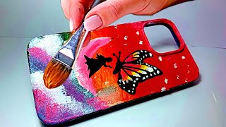 Acrylic Paint tutorial Iphone Case Customization [upl. by Ezra]