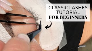 Classic Lashes Tutorial For Beginners [upl. by Zetram502]