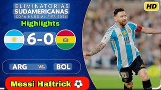 Argentina VS Bolivia Highlights 2024  Argentina vs Bolivia 60 all goals highlights Lionel Messi [upl. by Karalee]