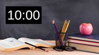 Classroom Fun 10Minute Countdown Timer  No Music Happy Alarm at the End [upl. by Kral]