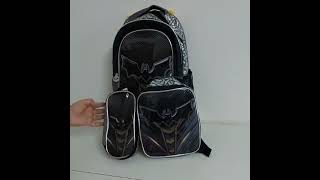 Kit Mochila Rodinha Infantil Lancheira Estojo Escolar Infantil Batman Gotahm Morcego Denlex [upl. by Ahsini]