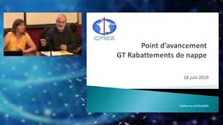 Avancement du GT CFMS quotRabattements de nappequot  18 juin 2019 [upl. by Namharludba693]