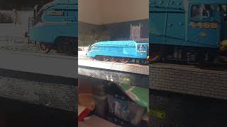 Mallard a4 train with wheelslip train railway railroad steam trainwreck railwagon meme viral [upl. by Noyar]