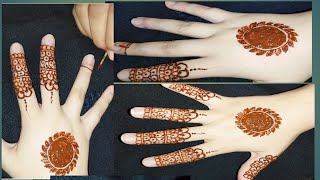 New tikki mehndi designback hand mehndi designstylish and simple mehndi designMominas World [upl. by Koal]