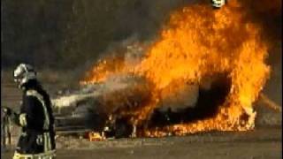 Car with LPG tank on fire What will happen [upl. by Wise678]