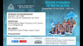 ASAMBLEA DEPARTAMENTAL SESIÓN PLENARIA EXTRAORDINARIA 16 DE SEPTIEMBRE DEL 2024 [upl. by Lorita]