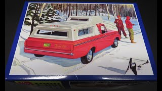 ALL NEW 2024 FIRST LOOK 1963 Ford F100 Pickup Camper V8 3n1 125 Scale Model Kit Review AMT 1412 [upl. by Enitsyrk]