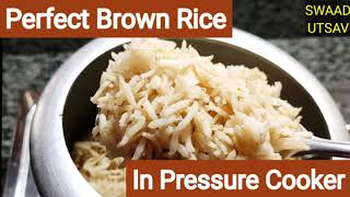 Perfect Brown Rice Recipe in Pressure Cooker Sure Shot Recipe Diet Recipe Weight Loss Recipe [upl. by Formica919]