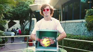 Whats in the box Rublev takes on the challenge in Dubai [upl. by Llenoj918]