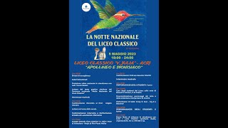 Diretta Live quotNotte Nazionale del Liceo Classicoquot 2023  Liceo V Julia Acri CS [upl. by Nayarb]