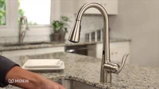 Moen Arbor with MotionSense One Handle High Arc Pulldown Kitchen Faucet 7594ERS [upl. by Hirst]