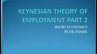 KEYNESIAN THEORY OF EMPLOYMENT 2 MACRO ECONOMICS [upl. by Byler]