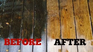 How To Clean A Wood Deck  The Easy Way [upl. by Kaazi904]