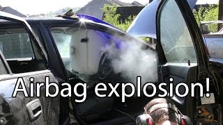 What happens when an airbag goes off [upl. by Ayal]