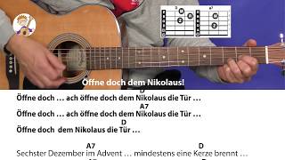 Öffne doch dem Nikolaus  Stephen Janetzko Nikolauslied mit Akkorden amp Text für Gitarre [upl. by Wera]