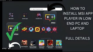 How to install msi app player in laptop and pc  full details [upl. by Gable675]