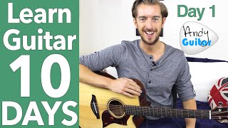 Guitar Lesson 1  Absolute Beginner Start Here Free 10 Day Starter Course [upl. by Benyamin853]