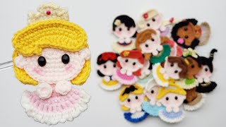 AURORA Crochet Hair Clip  Crochet Brooch  SpringDay DIY [upl. by Concoff439]