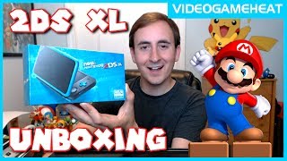 New NINTENDO 2DS XL UNBOXING amp REACTION  Reviewing Hardware  Comparison With Original 3DS [upl. by Nwonknu251]