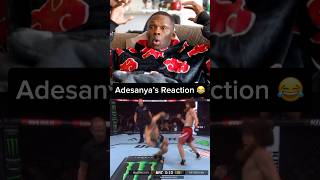 Adesanya’s reaction to call out😂 fyp ufc308 ufc israeladesanya sharabullet [upl. by Cho]