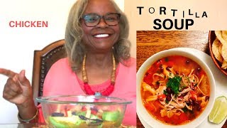 CHICKEN TORTILLA SOUP MUKBANG [upl. by Lorrimer535]