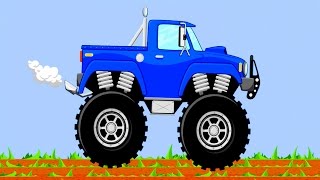 Learning colors Monster Truck Teach Colours Baby Toddler Preschool [upl. by Gard]