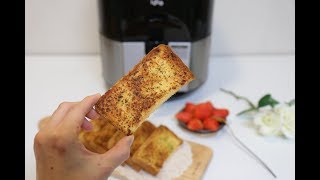 에어프라이어 요리 식빵으로 마늘빵 만들기Garlic bread recipeair fryer recipe [upl. by Notwen]